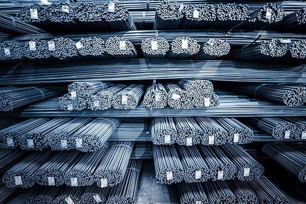 round steel bars at factory , adobe rgb 1998 use.